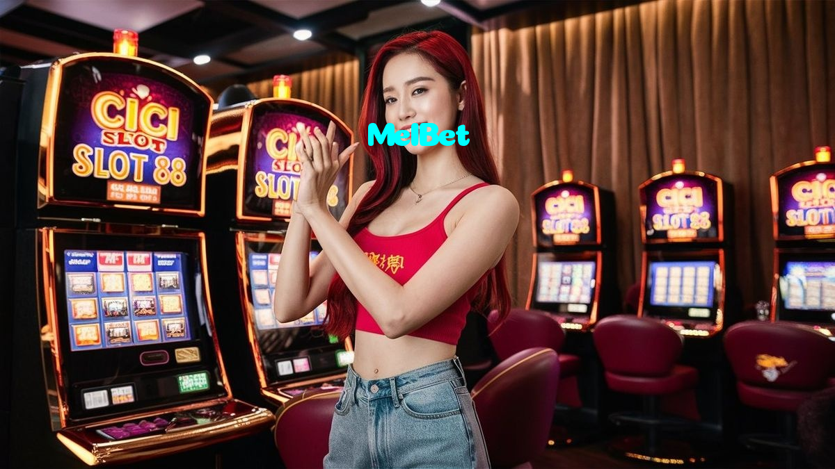 MelBet casino presented on mobile device in Pakistan with slots and live games